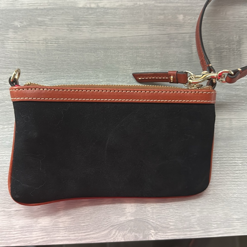 Dooney & Bourke black suede wristlet wallet. Never used. - Picture 4 of 8